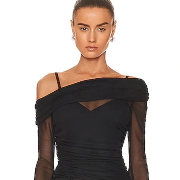 Jonathan Simkhai Nia Long-Sleeve Mesh Top XL - Picture 2 of 9